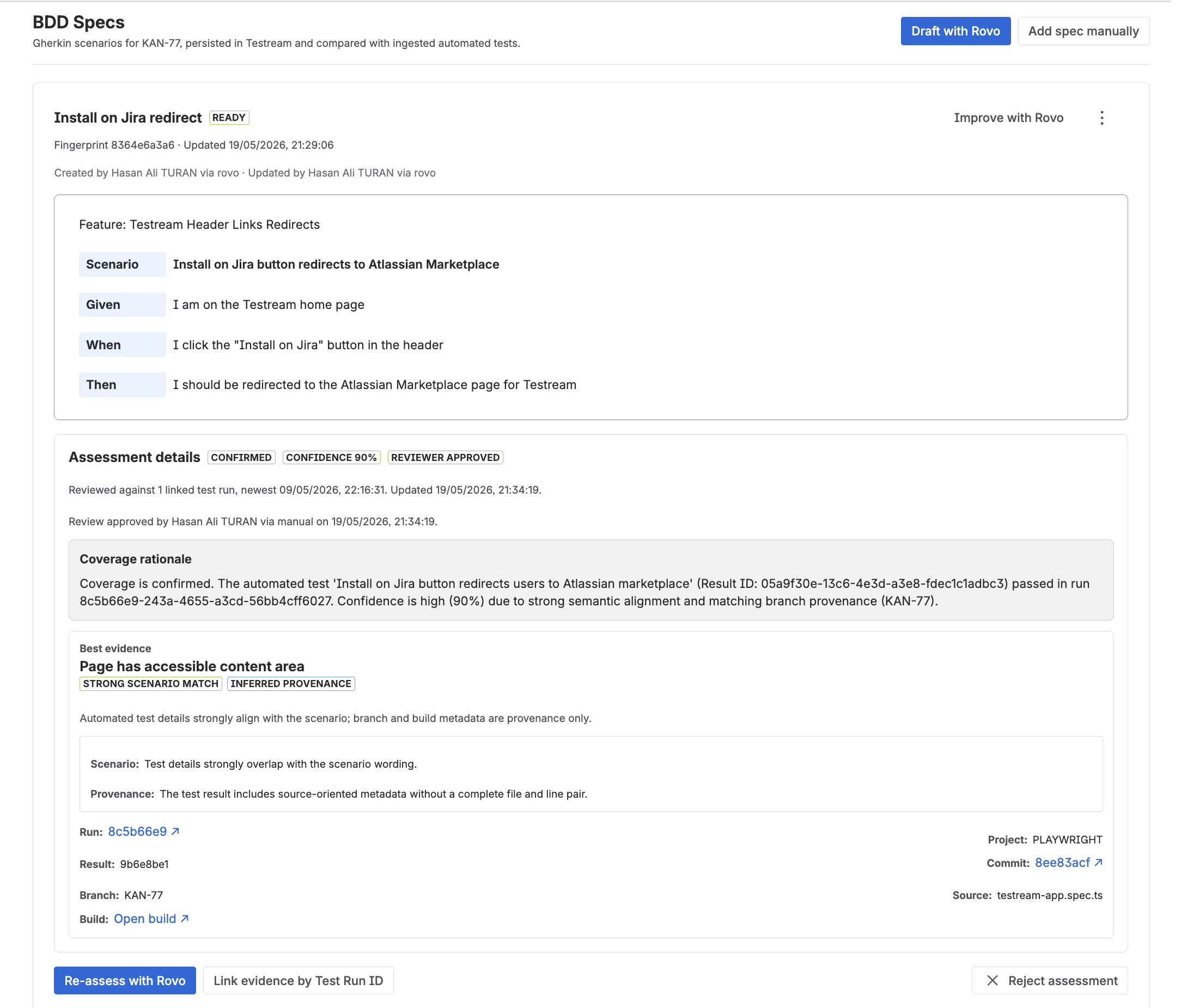 BDD Gherkin Specs in Jira Issues
